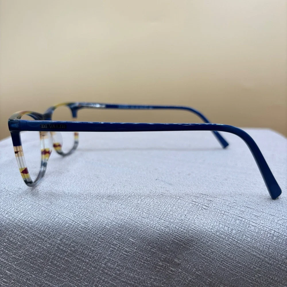 Di Valdi DV08025 Blue Tortoise Cat Eye Eyeglass Frames Handmade 54-16-145 NWOT